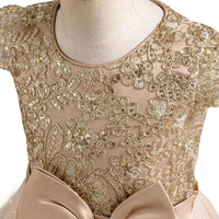 Thumbnail for Elegant Kids Dresses for Girls Wedding Children Bow Flower Girl Long Gown Princess Birthday Party Embroidery 4-10 Y -, Dress , Drestiny , 10T, 4T, 5T, 6T, 7T, 8T, 9T, Champagne, Dresses, Green, Maxi Dresses, Red, Short Sleeves, White , Drestiny , www.shopdrestiny.com