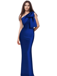 Thumbnail for Elegant One-Shoulder Satin Mermaid Dress Back Split With Bow Floor Length Prom Special Occasion Formal Party Gown Custom, Drestiny, Maxi Dresses, One Shoulder, Sleeveless, 2, 4, 6, 8, 10, Custom Size, Custom Color, United States, USA, Canada, Australia, New zealand, United Kingdom, UK, Taupe, Sky Blue, Mauve, Wine Red, Red, Pink, Emerald Green, Navy Blue, Champagne, Fuchsia, Orange, Lilac, Gold, Royal Blue, Black, One Shoulder Custom Dress, One Shoulder Maxi Dress, shopdrestiny.com