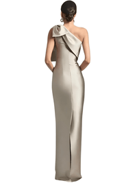 Thumbnail for Elegant One-Shoulder Satin Mermaid Dress Back Split With Bow Floor Length Prom Special Occasion Formal Party Gown Custom, Drestiny, Maxi Dresses, One Shoulder, Sleeveless, 2, 4, 6, 8, 10, Custom Size, Custom Color, United States, USA, Canada, Australia, New zealand, United Kingdom, UK, Taupe, Sky Blue, Mauve, Wine Red, Red, Pink, Emerald Green, Navy Blue, Champagne, Fuchsia, Orange, Lilac, Gold, Royal Blue, Black, One Shoulder Custom Dress, One Shoulder Maxi Dress, shopdrestiny.com