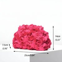Thumbnail for Elegant Rose Flower Dinner Bag Faux Pearl Handbag Metal Chain Crossbody Bag, Drestiny, Handbags, Purses, United States, Canada, Australia, New Zealand, United Kingdom, Flower Handbags, Floral Handbags, Small flower handbags, flower handbags for women, Pink, Purple, Pink Handbags, Purple , Deep Pink, Black, Handbags, Lavender, Ivory, White, shopdrestiny.com