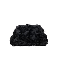 Thumbnail for Elegant Rose Flower Dinner Bag Faux Pearl Handbag Metal Chain Crossbody Bag