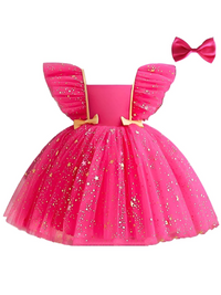 Thumbnail for Elegant Sequin Girl's Ruffle Tutu Dress -, Dresses , Drestiny , 12M, 18M, 24M, 3T, 4T, 5T, 9M, Australia, Black, Canada, Deep Pink, Dresses, Girls, Green, New Zealand, Pink, Short Sleeves, Sleeveless, United Kingdom, United States, White , Drestiny , www.shopdrestiny.com