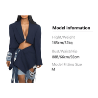 Thumbnail for Elegant Women's Blazer Skirt Set Lapel Collar Jacket and Bandage Mini Skirt 2 Piece New Office Work Outfits -, Outfit Sets , Drestiny , 10, 12, 14, 4, 6, 8, Apricot, Australia, Black, Blazers, Dark Blue, FR, Jackets, L, Long Sleeves, M, Navy, New Zealand, Off White, S, Sets, Skirt Sets, Skirts, United Kingdom, United States, XL, XXL , Drestiny , www.shopdrestiny.com