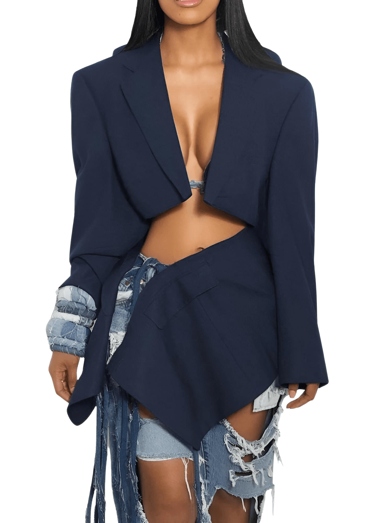 Elegant Women's Blazer Skirt Set Lapel Collar Jacket and Bandage Mini Skirt 2 Piece New Office Work Outfits -, Outfit Sets , Drestiny , 10, 12, 14, 4, 6, 8, Apricot, Australia, Black, Blazers, Dark Blue, FR, Jackets, L, Long Sleeves, M, Navy, New Zealand, Off White, S, Sets, Skirt Sets, Skirts, United Kingdom, United States, XL, XXL , Drestiny , www.shopdrestiny.com