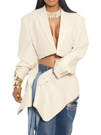 Thumbnail for Elegant Women's Blazer Skirt Set Lapel Collar Jacket and Bandage Mini Skirt 2 Piece New Office Work Outfits -, Outfit Sets , Drestiny , 10, 12, 14, 4, 6, 8, Apricot, Australia, Black, Blazers, Dark Blue, FR, Jackets, L, Long Sleeves, M, Navy, New Zealand, Off White, S, Sets, Skirt Sets, Skirts, United Kingdom, United States, XL, XXL , Drestiny , www.shopdrestiny.com