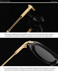Thumbnail for European and American Men's Aviator Sunglasses Retro Double-Boron Sunglasses, Drestiny, Sunglasses, United States, USA, Canada, Gender_Men, Australia, New Zealand, United Kingdom, UK, Army Green, Black, Photochromic, Gradient Grey, Black-Multi, Ginger, Classic men's aviator sunglasses, Men's aviator sunglasses brands, black  men's aviator sunglasses, shopdrestiny.com