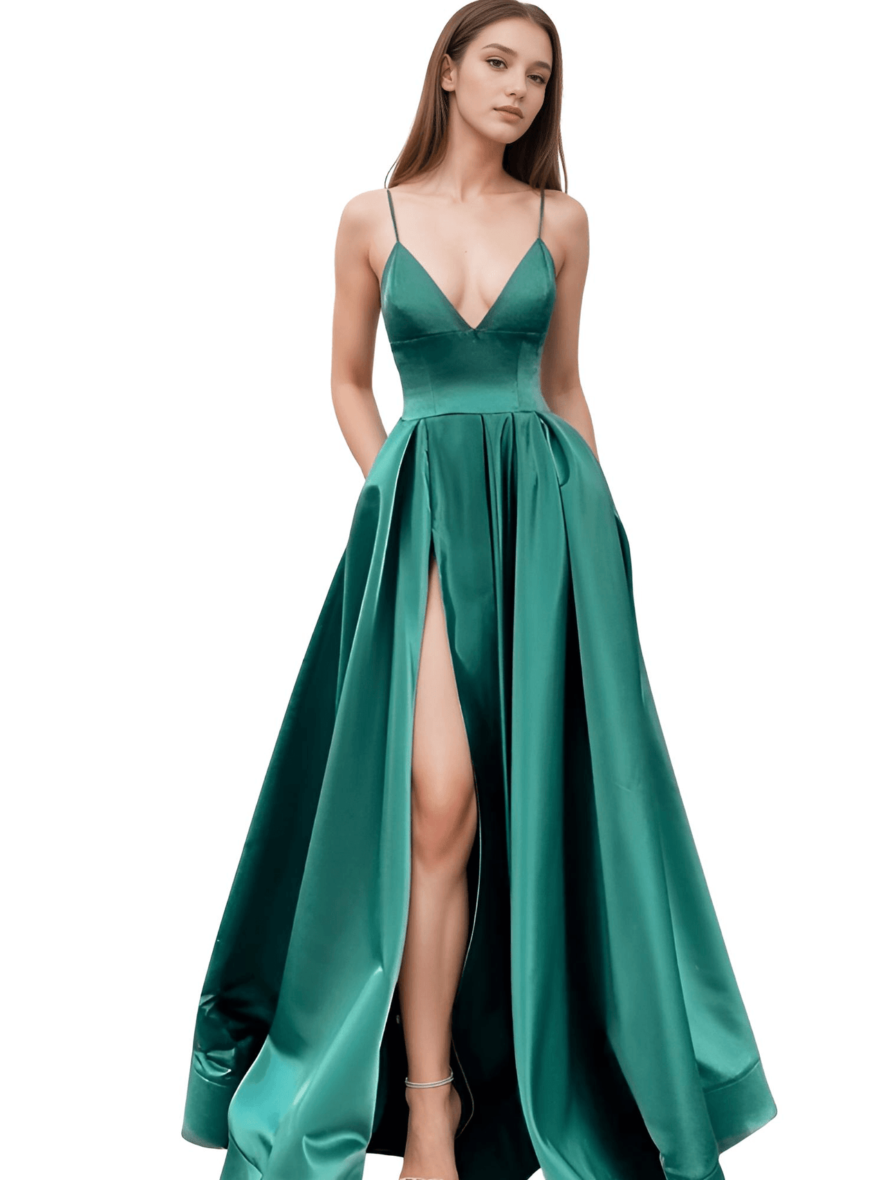 Evening Gown With Pockets - Get Custom Sizing & Colors! -, Maxi Dress , Drestiny , 10, 12, 14, 16, 2, 4, 6, 8, Apricot, Australia, Black, Blue, Canada, Dark Green, Deep Pink, Green, Khaki, Light Blue, Maxi Dresses, New Zealand, Pink, Purple, Red, Royal Blue, Sleeveless, Teal, United Kingdom, United States, Yellow , Drestiny , www.shopdrestiny.com