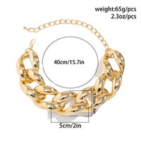 Thumbnail for Thick Chain Short Exaggerated Choker Necklace For Women Trendy Statement Collar On The Neck Accessories Fashion Jewelry, Drestiny, Necklaces, Gender_Women, Gold, Silver, United States, USA, Canada, Australia, New Zealand, United Kingdom, UK, Thick chain choker, statement chain necklace, Chunky choker necklace, Oversized chain choker, gold thick chain choker, shopdrestiny.com