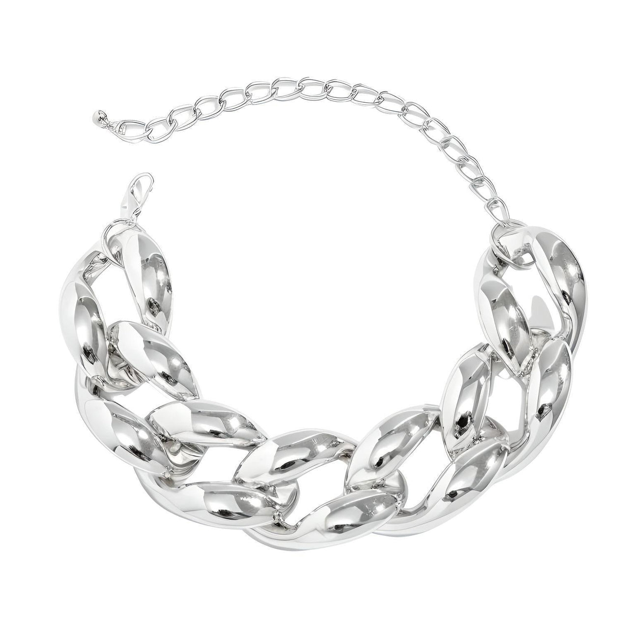 Thick Chain Short Exaggerated Choker Necklace For Women Trendy Statement Collar On The Neck Accessories Fashion Jewelry, Drestiny, Necklaces, Gender_Women, Gold, Silver, United States, USA, Canada, Australia, New Zealand, United Kingdom, UK, Thick chain choker, statement chain necklace, Chunky choker necklace, Oversized chain choker, silver thick chain choker, shopdrestiny.com