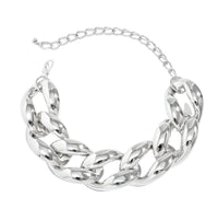 Thumbnail for Thick Chain Short Exaggerated Choker Necklace For Women Trendy Statement Collar On The Neck Accessories Fashion Jewelry, Drestiny, Necklaces, Gender_Women, Gold, Silver, United States, USA, Canada, Australia, New Zealand, United Kingdom, UK, Thick chain choker, statement chain necklace, Chunky choker necklace, Oversized chain choker, silver thick chain choker, shopdrestiny.com