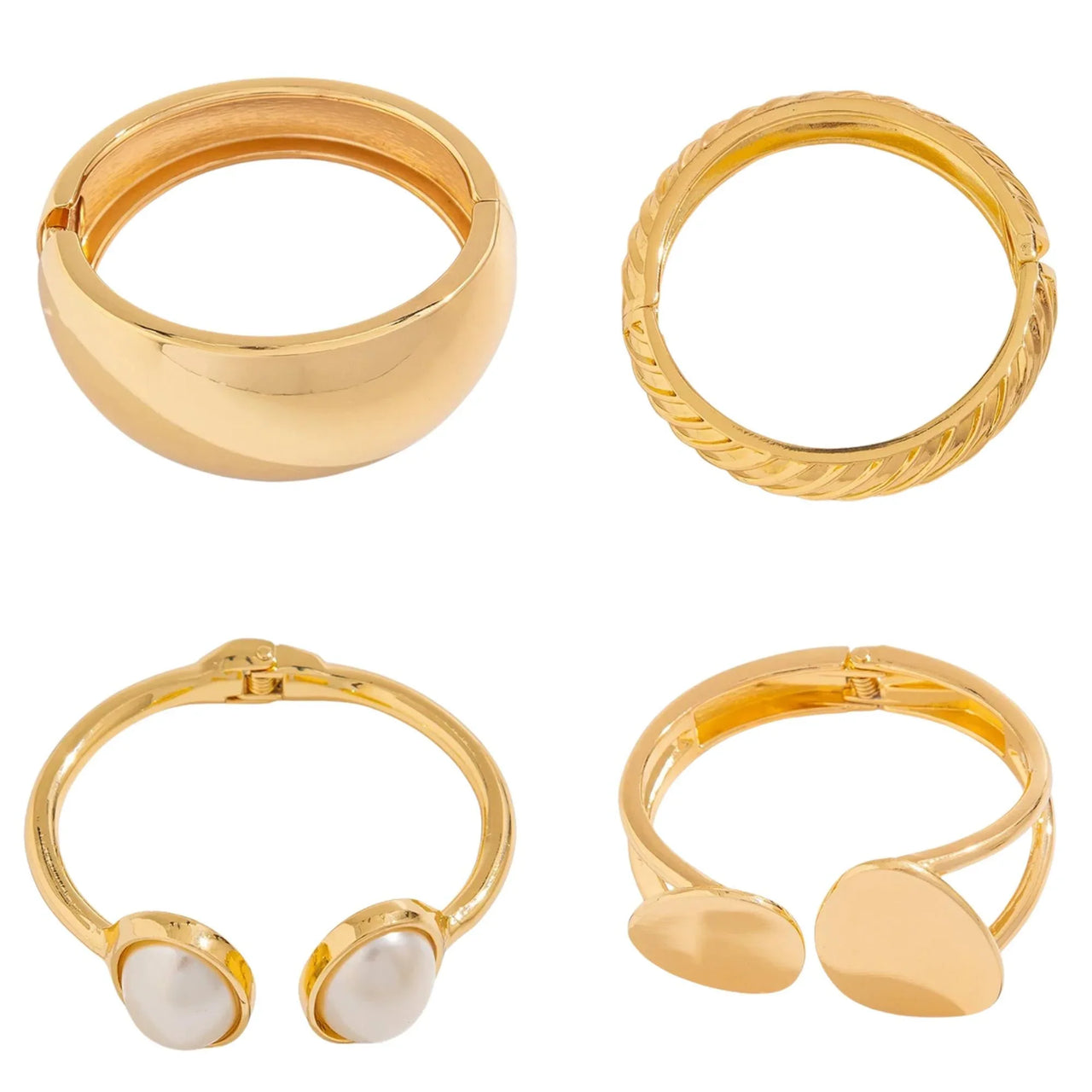 Exaggerated Women's Gold Chunky Bangles Arm Bracelet Women's Jewelry, Drestiny, Bracelets, Gold, United States, USA, Canada, Gender_Women, Australia, New Zealand, United Kingdom, UK, Gold Bangle Bracelets for Women, Chunky gold cuff braeclet, Thick Gold Bangle, Gold Stacking Bangles, shopdrestiny.com