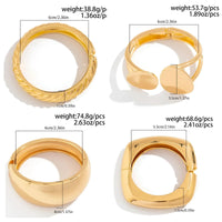 Thumbnail for Exaggerated Women's Gold Chunky Bangles Arm Bracelet Women's Jewelry, Drestiny, Bracelets, Gold, United States, USA, Canada, Gender_Women, Australia, New Zealand, United Kingdom, UK, Gold Bangle Bracelets for Women, Chunky gold cuff braeclet, Thick Gold Bangle, Gold Stacking Bangles, shopdrestiny.com