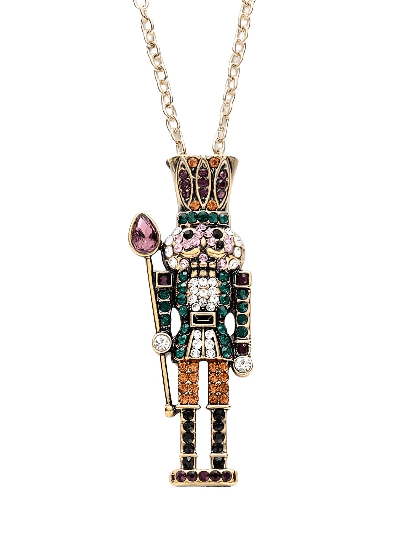 Exquisite Colorful Crystals Nutcracker Ballet Pendant Necklace -, Necklaces , Drestiny , Australia, Black, Canada, Gender_Women, Green, Necklaces, New Zealand, Orange, Pink, Purple, United Kingdom, United States, White , Drestiny , www.shopdrestiny.com