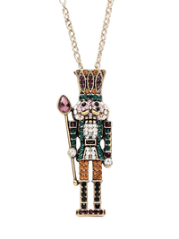 Thumbnail for Exquisite Colorful Crystals Nutcracker Ballet Pendant Necklace -, Necklaces , Drestiny , Australia, Black, Canada, Gender_Women, Green, Necklaces, New Zealand, Orange, Pink, Purple, United Kingdom, United States, White , Drestiny , www.shopdrestiny.com