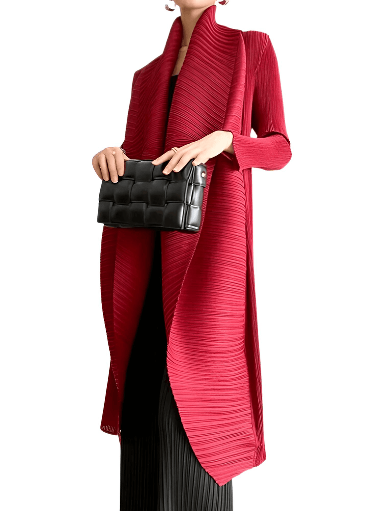 Extra Long Red Cardigan Sweater