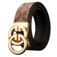 Thumbnail for Famous Style Metal Buckle Belt Luxury Brand Belt Split Leather Belts Unisex Strap Jeans -, Belts , Drestiny , Australia, Belts, Black, Canada, Dark Brown, Light Brown, New Zealand, Silver, Tan, United Kingdom, United States , Drestiny , www.shopdrestiny.com