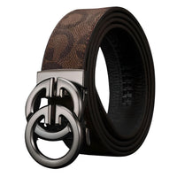 Thumbnail for Famous Style Metal Buckle Belt Luxury Brand Belt Split Leather Belts Unisex Strap Jeans -, Belts , Drestiny , Australia, Belts, Black, Canada, Dark Brown, Light Brown, New Zealand, Silver, Tan, United Kingdom, United States , Drestiny , www.shopdrestiny.com