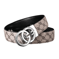 Thumbnail for Famous Style Metal Buckle Belt Luxury Brand Belt Split Leather Belts Unisex Strap Jeans -, Belts , Drestiny , Australia, Belts, Black, Canada, Dark Brown, Light Brown, New Zealand, Silver, Tan, United Kingdom, United States , Drestiny , www.shopdrestiny.com