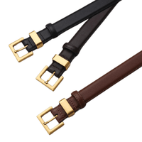 Thumbnail for Fashion Leather Square Gold Buckle Belt Minimalist Jeans Clothing Accessories Luxury Designer Brand Belt for Women, Drestiny, Belts, Accessories For Women, Leather Belts, Black Leather Belt, Brown Leather Belt, Gender_Women, United States, Canada, Australia, New Zealand, United Kingdom, Brown, Black, 95cm, 100cm, 105cm, 110cm, shopdrestiny.com