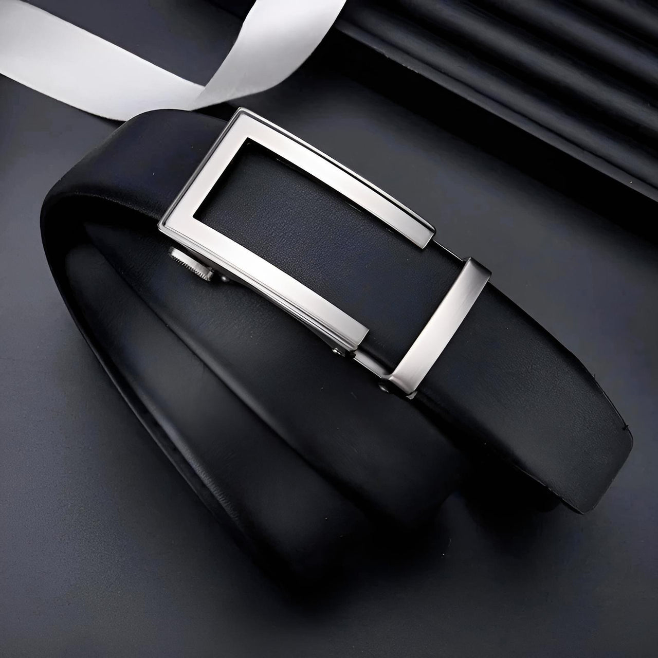 Fashion Men's Genuine Leather Belts Automatic Buckle Adjustable Ratchet Belt Jeans Belt Formal Belt, Drestiny, Belts, Gender_Men, FR, Black, Silver, United States, Canada, Australia, New Zealand, United Kingdom, 110cm, 115cm, 120cm, 125cm, 130cm, shopdrestiny.com