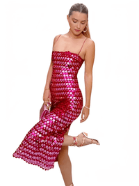 Thumbnail for Fashionable Sexy Beaded Irregular Dresses Women's Colorful Sequin Dresses, Drestiny, Dresses that are trending, shop for dresses, Midi Dresses, Ankle Length Dresses, Sleeveless, S, M, L, United States, Canada, Australia, New Zealand, United Kingdom, Green, Silver, Pink, Ivory, Black, Dark Green, Champagne, Deep PInk, shopdrestiny.com