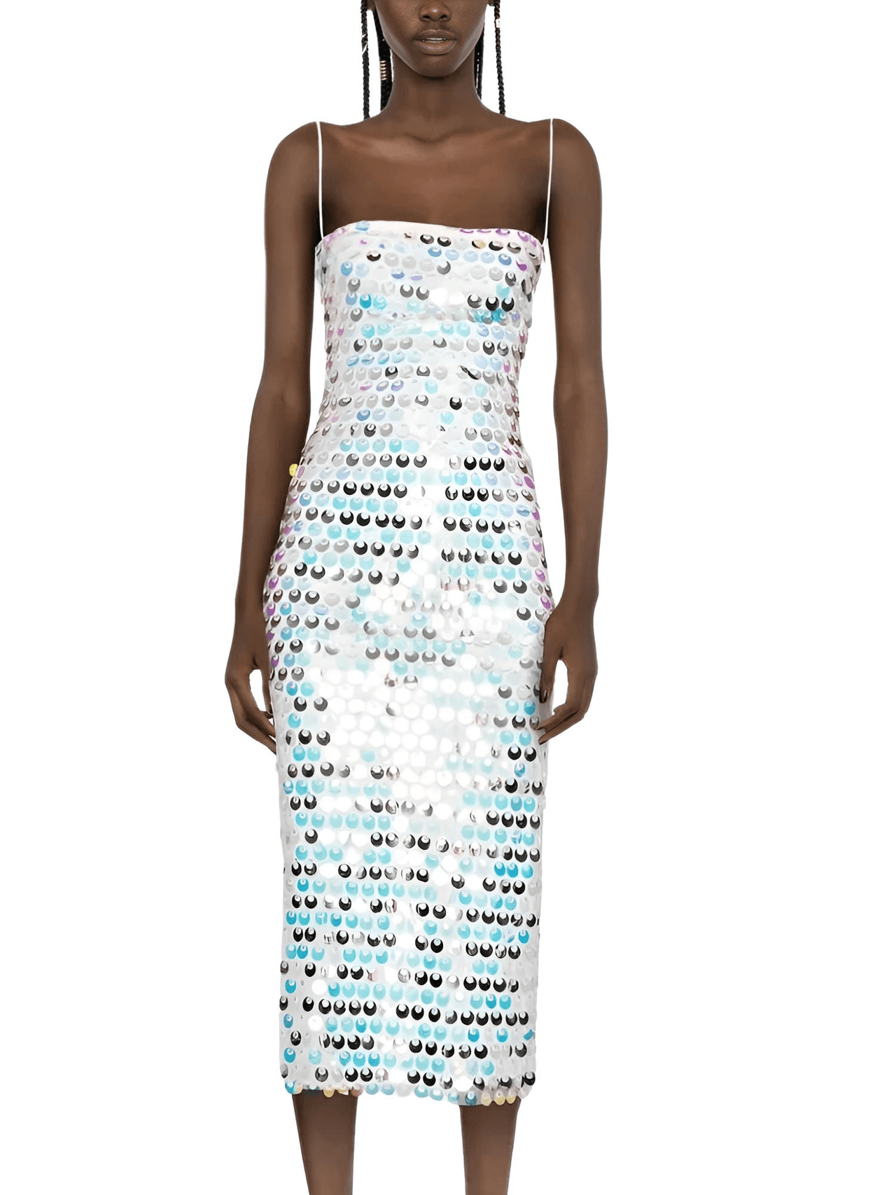 Fashionable Sexy Beaded Irregular Dresses Women's Colorful Sequin Dresses, Drestiny, Dresses that are trending, shop for dresses, Midi Dresses, Ankle Length Dresses, Sleeveless, S, M, L, United States, Canada, Australia, New Zealand, United Kingdom, Green, Silver, Pink, Ivory, Black, Dark Green, Champagne, Deep PInk, shopdrestiny.com