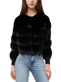 Thumbnail for Faux Fur Short Coat Women's Cropped Artificial Fox Fur Jacket Women Winter Fluffy Top Thick Warm Furry Fur Outerwear, Drestiny, Coats, Jackets, Women's Fur Coats, Women's Fox Fur Coats, S, M, L, XL, XXL, 2XL, XXXL, 3XL, 4, 6, 8, 10, 12, 14, 16, United States, Canada, Australia, New Zealand, United Kingdom, Khaki, Camel, Iron Grey, Apricot, Dark Brown, Black, White, White Fur Coats, Plus Size Fur Coats For Women, Navy, Dark Blue, shopdrestiny.com