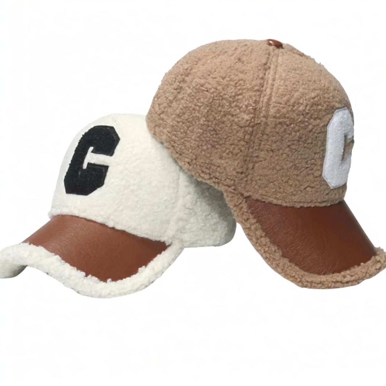 Faux Lamb's Wool Teddy Baseball Caps