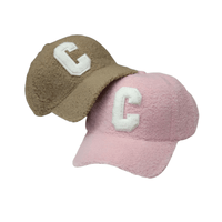 Thumbnail for Faux Lambswool Baseball Caps Letter C Embroidery Snap Back Hats For Women Men, Drestiny, Lambswool Baseball Cap, Winter Baseball Cap, Luxury Faux Fur Baseball Cap, Faux Cashmere Baseball Cap, Designer Baseball Cap Lambswool, United States, USA, Canada, Australia, New Zealand, United Kingdom, UK, Khaki, Black, Beige, Pink, White, Brown, Dark Grey, One Size, Adjustable Baseball Cap, Shopdrestiny.com