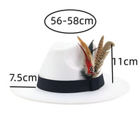 Thumbnail for Fedora With Feather Band Detailing For Men & Women -, Fedora , Drestiny , Army Green, Australia, Black, Blue, Canada, Chocolate, Dark Blue, Dark Brown, Dark Green, Dark Orange, Deep Pink, Gender_Men, Gender_Women, Green, Hats, Khaki, Lavender, Light Blue, Light Green, Light Purple, New Zealand, Olive Green, Orange, Pink, Purple, Tomato, United Kingdom, United States, White, Wine Red, Yellow , Drestiny , www.shopdrestiny.com