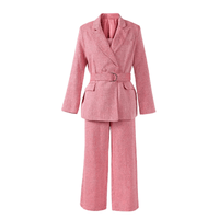 Thumbnail for Fish Bone Top Blazer Pants Sets 3 Pieces For Women Solid One Button Jacket Crop Tops High Waist Pocket Pants Lady Office Set, Drestiny, Pant Sets, Pant Suits, Sets, Blazers, Jackets, Crop Tops, 3 Piece Grey Suit for Women, 3 Piece Pink Suit for Women, Dress Pants, Casual Pants, Pantsuits, S, M, L, United States, Australia, New Zealand, United Kingdom, Sleeveless, Long Sleeve, Grey, Pink, shopdrestiny.com