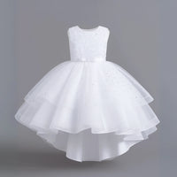 Thumbnail for Flower Girl's Trailing Sequin Dress Baby Wedding Christmas Party Dress Teenager Children Kids Elegant Dress for 3-15Years