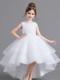 Thumbnail for Flower Girl's Trailing Sequin Dress Baby Wedding Christmas Party Dress Teenager Children Kids Elegant Dress for 3-15Years