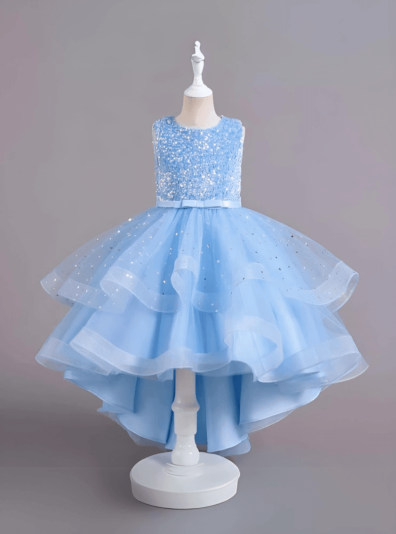 Flower Girl's Trailing Sequin Dress Baby Wedding Christmas Party Trailing Dress Teenager Children Kids Elegant Dress for 3-15Years, Drestiny, Dresses, Midi Dresses, Sleeveless, United States, USA, Canada, Australia, New Zealand, United Kingdom, UK, 3-4T, 5T, 6-7T, 8Y, 9-10Y, 11-12Y, 13-14Y, Gold, Wine Red, Sky Blue, Purple, Pink, White, Navy, girls' flower girl dresses, girls' formal trailing dresses, shopdrestiny.com