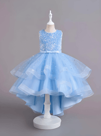 Thumbnail for Flower Girl's Trailing Sequin Dress Baby Wedding Christmas Party Trailing Dress Teenager Children Kids Elegant Dress for 3-15Years, Drestiny, Dresses, Midi Dresses, Sleeveless, United States, USA, Canada, Australia, New Zealand, United Kingdom, UK, 3-4T, 5T, 6-7T, 8Y, 9-10Y, 11-12Y, 13-14Y, Gold, Wine Red, Sky Blue, Purple, Pink, White, Navy, girls' flower girl dresses, girls' formal trailing dresses, shopdrestiny.com