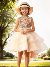 Thumbnail for Flower Girl's Trailing Sequin Dress Baby Wedding Christmas Party Trailing Dress Teenager Children Kids Elegant Dress for 3-15Years, Drestiny, Dresses, Midi Dresses, Sleeveless, United States, USA, Canada, Australia, New Zealand, United Kingdom, UK, 3-4T, 5T, 6-7T, 8Y, 9-10Y, 11-12Y, 13-14Y, Gold, Wine Red, Sky Blue, Purple, Pink, White, Navy, girls' flower girl dresses, girls' formal trailing dresses, shopdrestiny.com