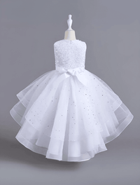 Thumbnail for Flower Girl's Trailing Sequin Dress Baby Wedding Christmas Party Trailing Dress Teenager Children Kids Elegant Dress for 3-15Years, Drestiny, Dresses, Midi Dresses, Sleeveless, United States, USA, Canada, Australia, New Zealand, United Kingdom, UK, 3-4T, 5T, 6-7T, 8Y, 9-10Y, 11-12Y, 13-14Y, Gold, Wine Red, Sky Blue, Purple, Pink, White, Navy, girls' flower girl dresses, girls' formal trailing dresses, shopdrestiny.com