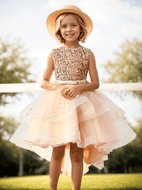 Thumbnail for Flower Girl's Trailing Sequin Dress Baby Wedding Christmas Party Trailing Dress Teenager Children Kids Elegant Dress for 3-15Years, Drestiny, Dresses, Midi Dresses, Sleeveless, United States, USA, Canada, Australia, New Zealand, United Kingdom, UK, 3-4T, 5T, 6-7T, 8Y, 9-10Y, 11-12Y, 13-14Y, Gold, Wine Red, Sky Blue, Purple, Pink, White, Navy, girls' flower girl dresses, girls' formal trailing dresses, shopdrestiny.com