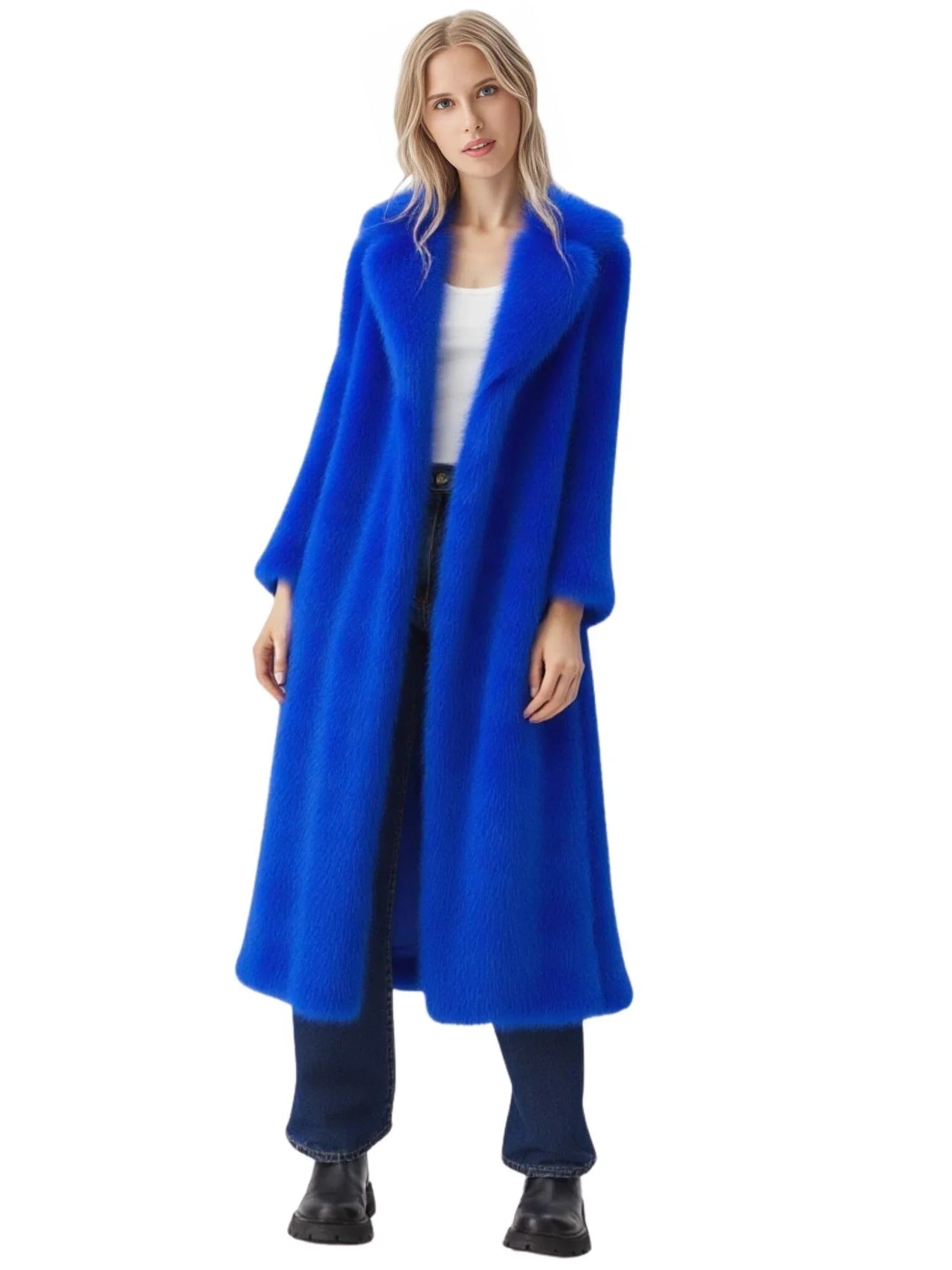 Fluffy Super Long Fur Coats Women's Jacket Winter Lapel Thick Faux Fur Coats Jacket for Women Outerwear, Drestiny, Extra long faux fur coat, Long faux fur coat women, oversized faux fur coat, Maxi faux fur coat, Luxury faux fur coat long, S, M, L, XL, 2, 4, 6, 8, 10, 12, United States, USA, Canada, Australia, New Zealand, Coats, United Kingdom, UK, Fuchsia, White, Black, Red, Royal Blue, shopdrestiny.com