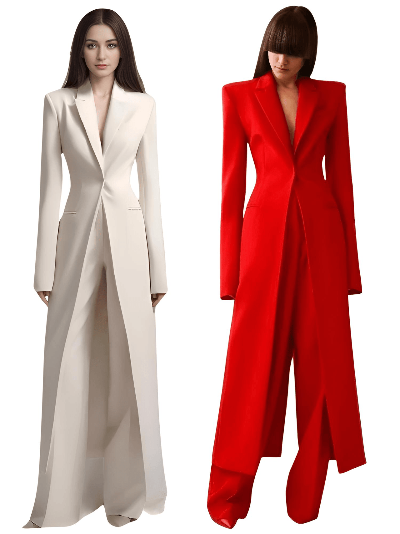 Formal Women's Pantsuit Set -, Pant Suits , Drestiny , 10, 12, 14, 14W, 16, 16W, 18W, 2, 20W, 22W, 24M, 26W, 4, 6, 8, Australia, Blazers, Canada, Dress Pants, Jackets, Long Sleeves, New Zealand, Off White, Pant Sets, Pant Suits, Red, Sets, United Kingdom, United States, White , Drestiny , www.shopdrestiny.com