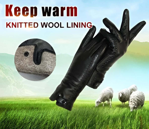 Genuine Leather Winter Gloves - Standard Or Touch Screen Options Available!