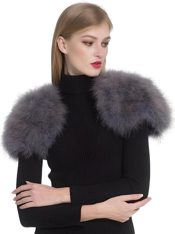 Genuine Ostrich Feather Fur Shawl Shrugs For Women