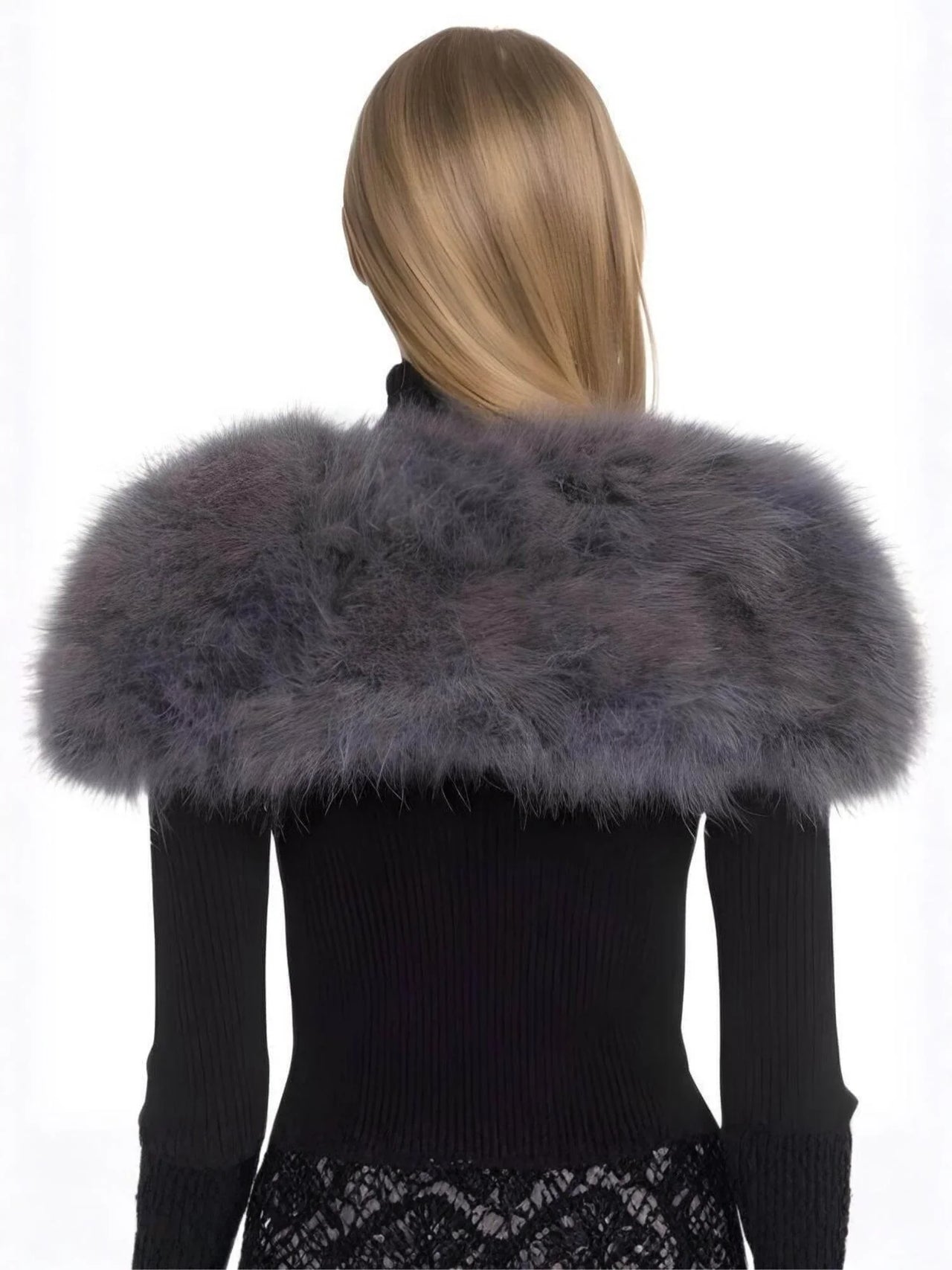 Genuine Ostrich Feather Fur Shawl Shrugs For Women