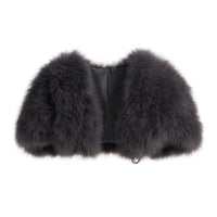 Thumbnail for Genuine Ostrich Feather Fur Shawl Shrugs For Women
