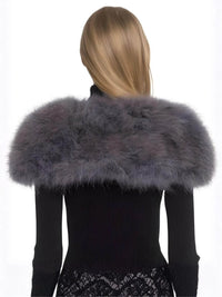 Thumbnail for Genuine Ostrich Feather Fur Shawl Shrugs For Women