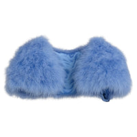 Thumbnail for Blue ostrich fur shawl on a white background