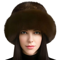 Thumbnail for Genuine Real Natural Knitted Mink Fur Hat Cap Luxury Women's Knit Fashion Winter Headwear Warm Real Fox Fur Hats -, Hats , Drestiny , Australia, Black, Brown, Canada, Dark Brown, Grey, Hats, Light Brown, Light Grey, New Zealand, Pink, Silver, Tan, United Kingdom, United States, White, Wine Red , Drestiny , www.shopdrestiny.com