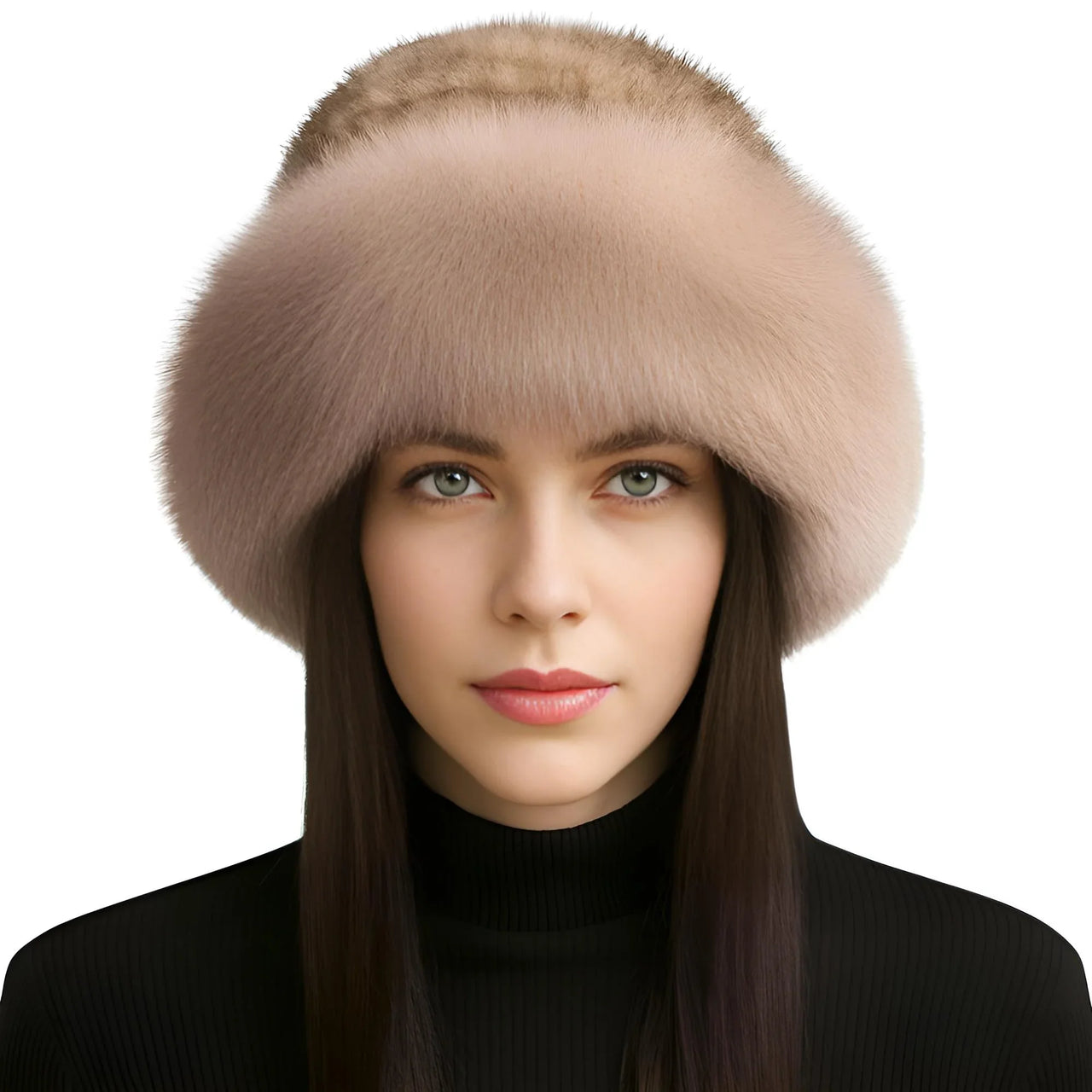 Genuine Real Natural Knitted Mink Fur Hat Cap Luxury Women's Knit Fashion Winter Headwear Warm Real Fox Fur Hats