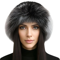 Thumbnail for Genuine Real Natural Knitted Mink Fur Hat Cap Luxury Women's Knit Fashion Winter Headwear Warm Real Fox Fur Hats