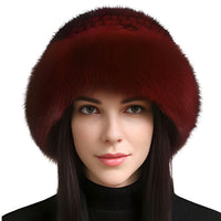 Thumbnail for Genuine Real Natural Knitted Mink Fur Hat Cap Luxury Women's Knit Fashion Winter Headwear Warm Real Fox Fur Hats -, Hats , Drestiny , Australia, Black, Brown, Canada, Dark Brown, Grey, Hats, Light Brown, Light Grey, New Zealand, Pink, Silver, Tan, United Kingdom, United States, White, Wine Red , Drestiny , www.shopdrestiny.com